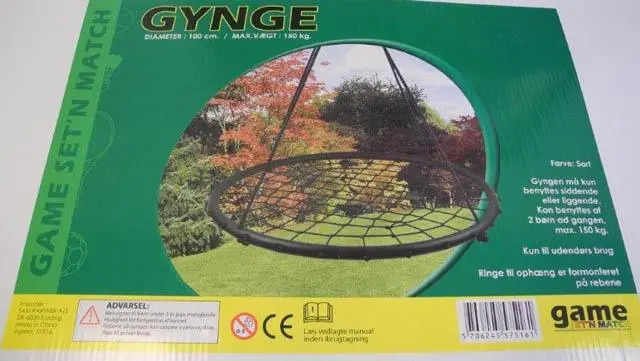 Foto do aviso oficial: Game set'n match Gynge Balanço do jardim — risco: Ferimentos