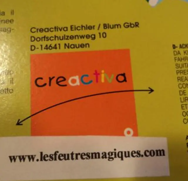 Photo de l’avis officiel: CREACTIVA Magic Pens - Colour Pens - Original Stylos en feutre — risque: Risque chimique