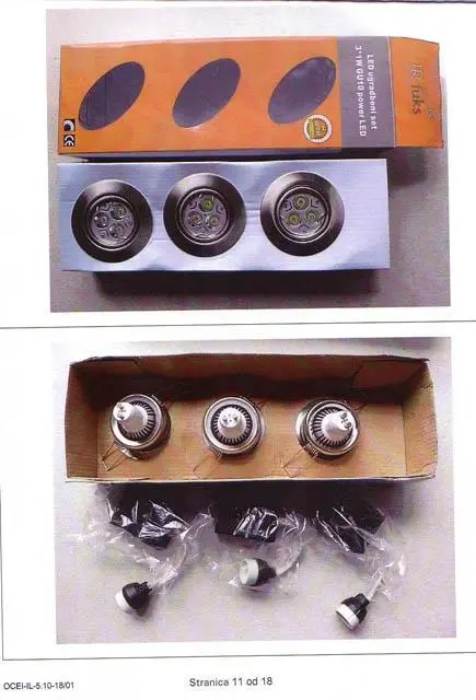 Foto do aviso oficial: IR-LUKS Kit de holofotes LED — risco: Choque elétrico