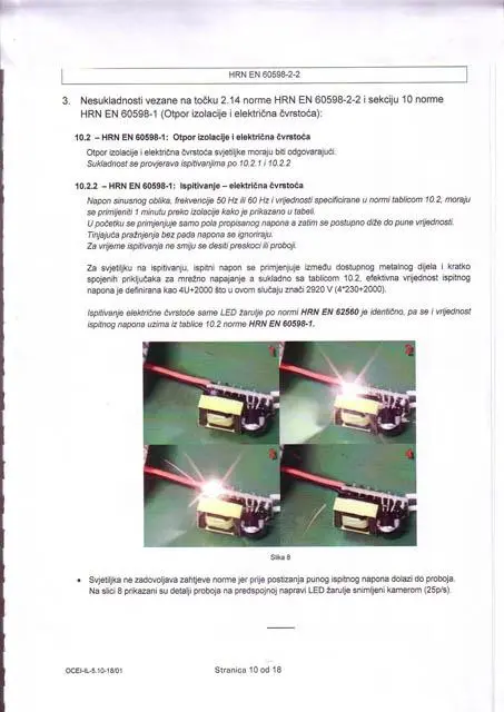 Foto do aviso oficial: IR-LUKS Kit de holofotes LED — risco: Choque elétrico