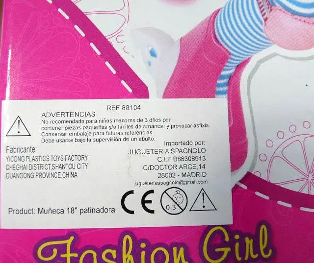 Foto dell’avviso ufficiale: Maylla Fashion Girl Bambola di plastica — rischio: Rischio chimico