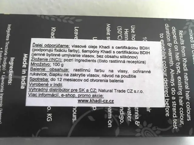 Foto dell’avviso ufficiale: KHADÍ Herbal Hair Colour - Black Tintura per capelli — rischio: Rischio microbiologico