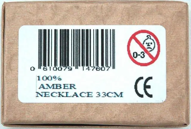 Photo de l’avis officiel: Babymoments Collier de dentition d’ambre — risque: Étouffement