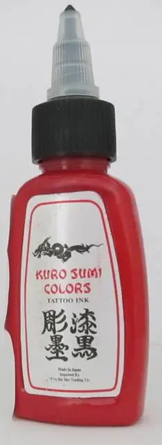 Foto aus der offiziellen Meldung: Kuro Sumi Colors Dragons Breath Red Tätowierungstinte — Risiko: Chemikalie
