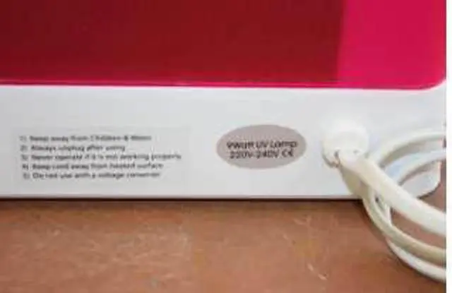 Foto dell’avviso ufficiale: Amazing Shine Nail Drying/UV Curing Lamp Lampada di polimerizzazione del gel del chiodo — rischio: Incendio