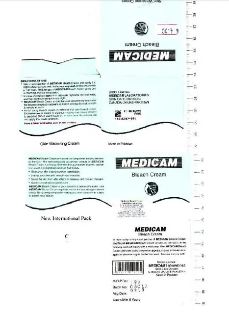 Foto do aviso oficial: MEDICAM Bleach Cream - Skin Whitening Cream Produto de clareamento da pele — risco: Químico