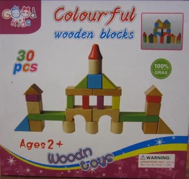 Photo from the official notice: GOOD KIDS Colourful wooden blocks — choking risk