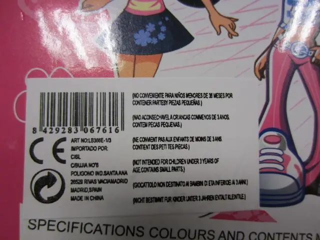 Photo from the official notice: 1) Unknown  2) Unknown 1) Beaut surprised girls 2) Belle top style plastic dolls — chemical risk