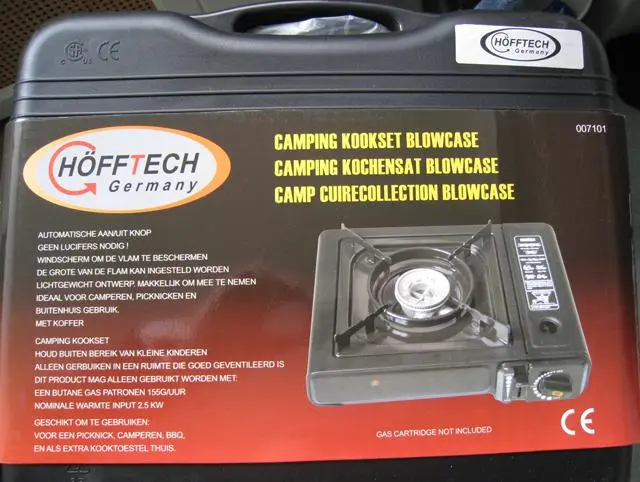 Foto dell’avviso ufficiale: Höfftech Camping Kookset Blowcase Stufa a gas — rischio: Ustioni