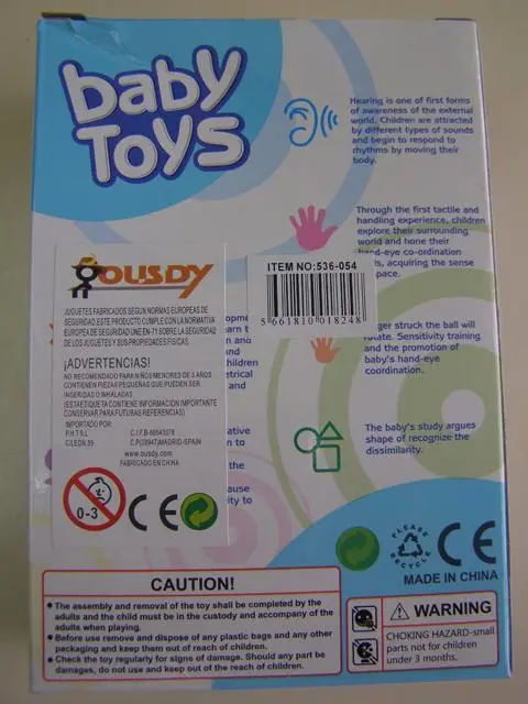 Photo from the official notice: YINCGUAN Baby toys rattle — choking risk