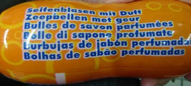 Photo de l’avis officiel: SCENTOS Perfumed soap bubbles Bulles de savon — risque: Risque chimique