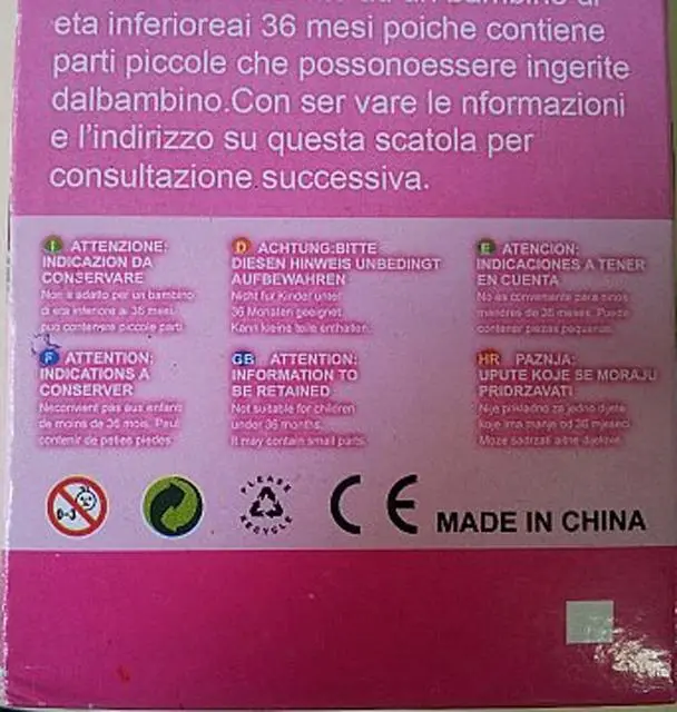 Photo de l’avis officiel: LIANSHENG Sikaly Shopping Poupée en plastique — risque: Risque chimique