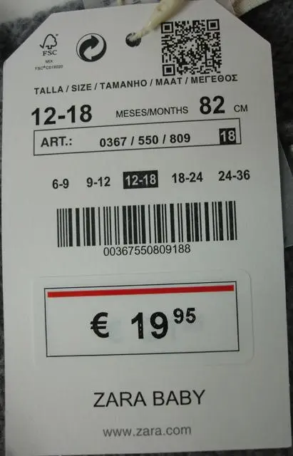 Foto aus der offiziellen Meldung: ZARA KNITWEAR Strickjacke für Mädchen — Risiko: Ersticken