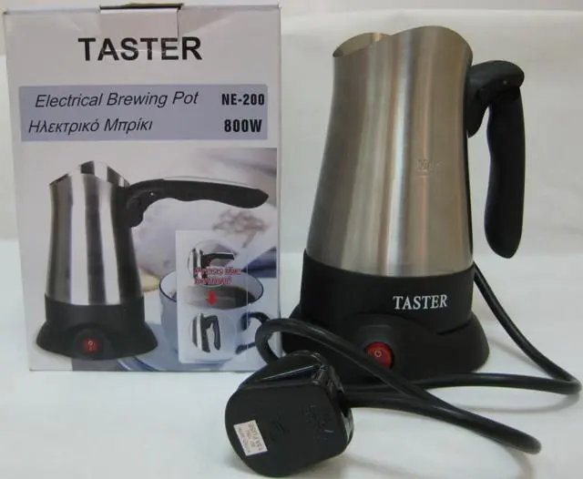 Photo de l’avis officiel: Taster Electrical Brewing Pot Cafetière électrique — risque: Brûlures & Choc électrique