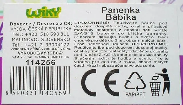 Foto do aviso oficial: Violetta Boneca de plástico — risco: Químico (A12/0667/14)