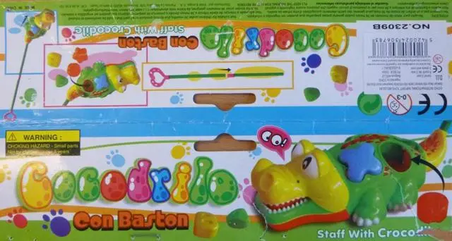 Foto do aviso oficial: Cocodrilo con baston / Staff with crocodile Crocodilo de plástico — risco: Engasgamento