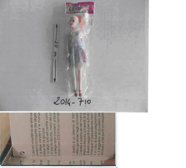 Foto do aviso oficial: Kim'play WANJU Boneca de plástico — risco: Químico