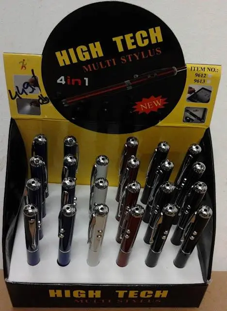 Foto aus der offiziellen Meldung: High Tech Multi Stylus 4in1 Laserpointer — Risiko: Sehschaden