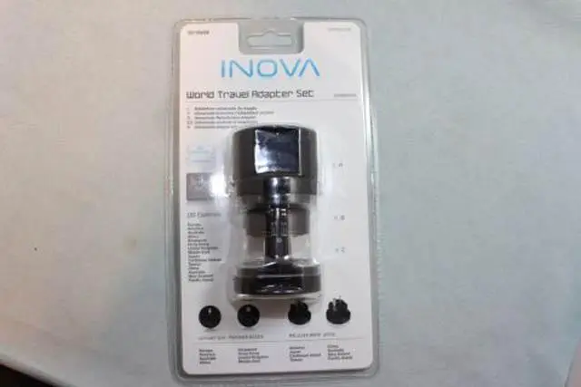 Foto dell’avviso ufficiale: INOVA World travel adapter set Adattatore della spina di viaggio — rischio: Scossa elettrica