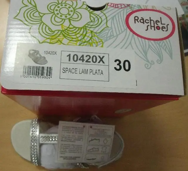 Zdjęcie z oficjalnego zgłoszenia: Rachel Shoes 1. Space Lam Plata; 2. Vaquetilla Blanco Sandały dla dziewczynek — ryzyko: Chemiczne