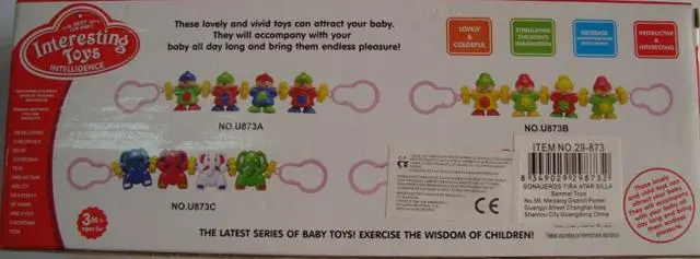 Foto do aviso oficial: Yu Huang Toys Interesting Toys Intelligence Conjunto de chocalho — risco: Engasgamento