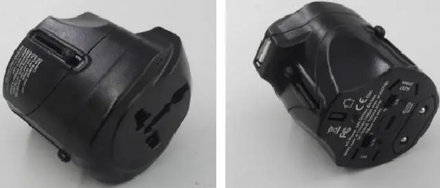 Foto aus der offiziellen Meldung: PROLINX Adaptador de Viaje Multinacion Reisestecker Adapter — Risiko: Elektrischer Schlag