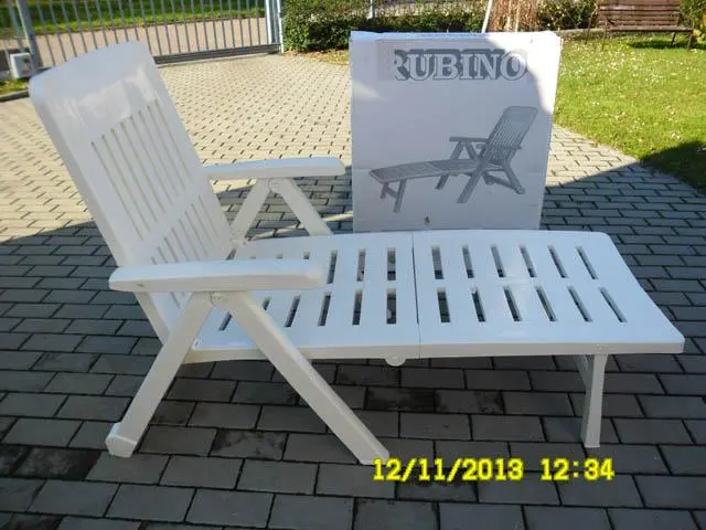 Foto aus der offiziellen Meldung: Rubino Rubino Bianco Sonnenliege — Risiko: Einklemmen & Verletzungen