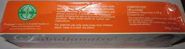 Foto do aviso oficial: L'Abidjanaise Carotte Créme Creme de clareamento da pele — risco: Químico