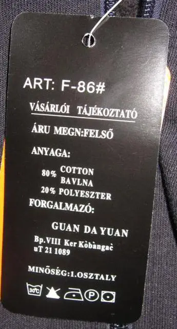 Foto aus der offiziellen Meldung: Guan Da Yuan Kinderpullover — Risiko: Strangulierung