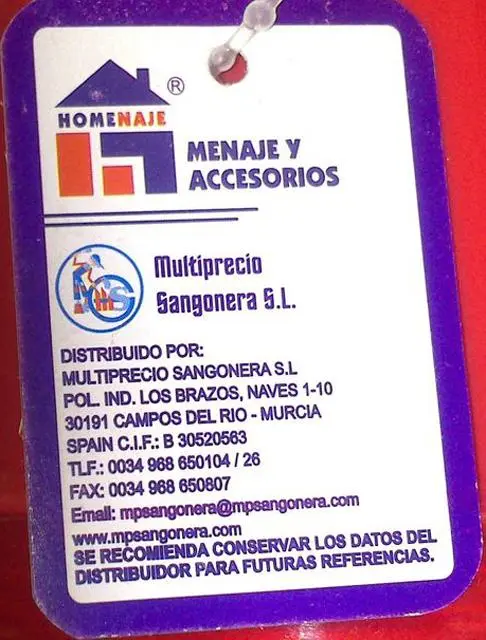 Foto do aviso oficial: HOMENAJE - MENAJE Y ACCESORIOS Garrafa térmica — risco: Químico
