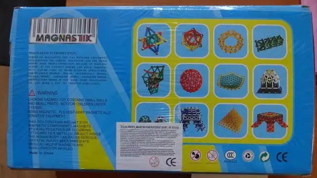 Photo de l’avis officiel: Magnastix 88pcs play Magnet&amp;Ball Jouet magnétique — risque: Blessures