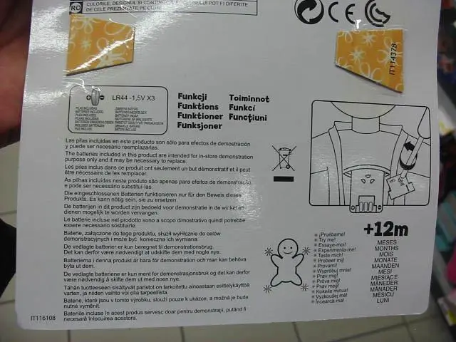 Photo from the official notice: Famosa Babyland plastic doll — choking risk
