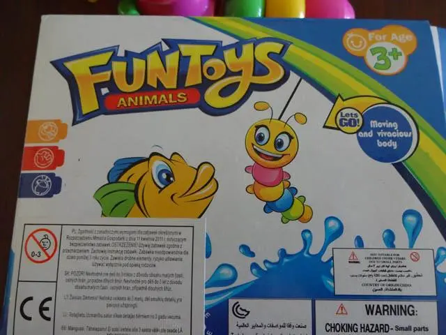 Foto aus der offiziellen Meldung: FunToys Animals Pull-along Spielzeug — Risiko: Ersticken
