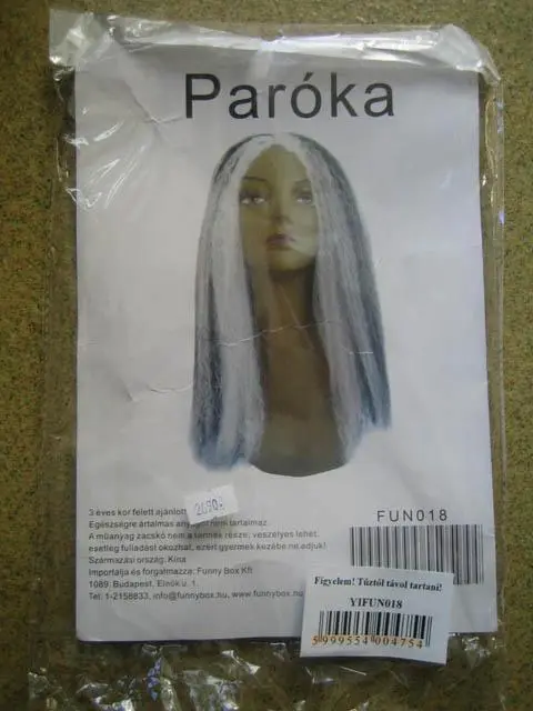 Photo de l’avis officiel: Funny Box Paróka Perruque de robe fantaisie — risque: Brûlures