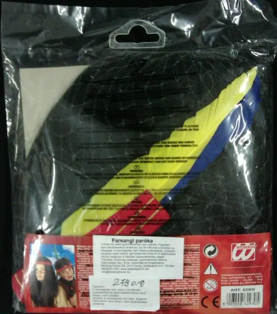Foto do aviso oficial: Widmann Indian wig Capachinho de vestido chique — risco: Queimaduras