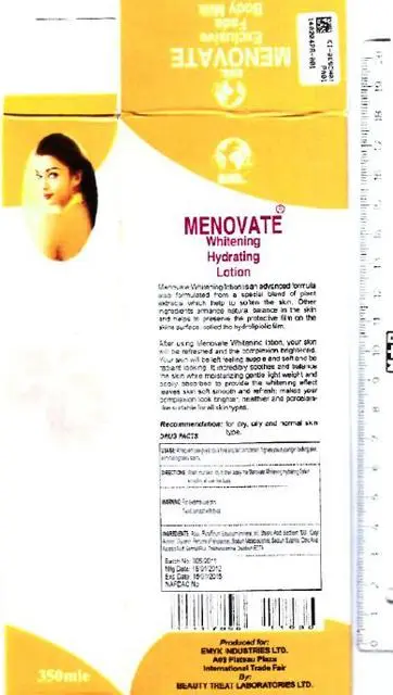 Foto do aviso oficial: EIL Menovate Pure Whitening Produto para clarear a pele — risco: Químico