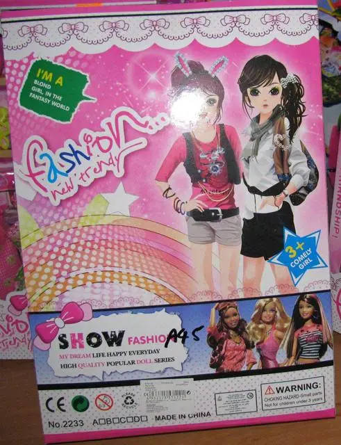 Foto del aviso oficial: Fashion New Trendy Pretty Girl Beauty Show Muñeca de plástico — riesgo: Riesgos químicos