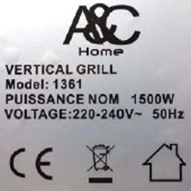 Photo de l’avis officiel: A&amp;C Home Grille verticale — risque: Brûlures