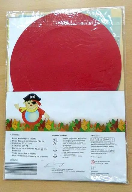Foto dell’avviso ufficiale: Set de manualidades para farolillo (Lantern craft set) Set di lanterne di cielo — rischio: Ustioni & Incendio