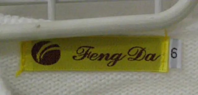 Foto uit de officiële melding: Feng Da Meisjes vest — risico: Verwurging