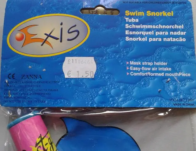 Foto dell’avviso ufficiale: EXIS Swim snorkel Snorkeling per bambini — rischio: Rischio chimico
