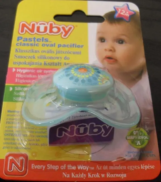 Photo de l’avis officiel: Nüby Pastels Classic Oval Pacifier Soother — risque: Risque chimique