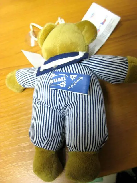 Photo from the official notice: Bumi 1. MACI+TAPADÓ/CSÍKOS RUHA (Bear adhesive /striped dress); 2. KUTYA+TAPADÓ (dog adhesive) soft toys — chemical risk