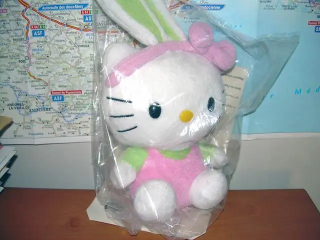 Foto do aviso oficial: TY- collection Beanie babies Hello Kitty Brinquedo macio — risco: Engasgamento