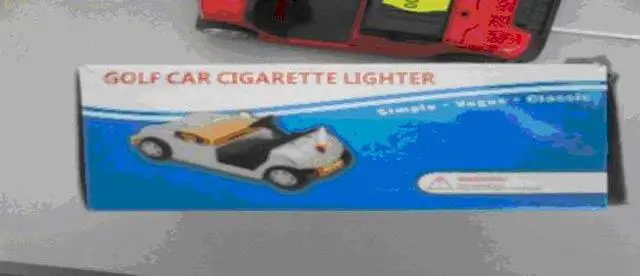 Foto do aviso oficial: Golf Car Cigarette Lighter Isqueiro novidade — risco: Queimaduras & Incêndio