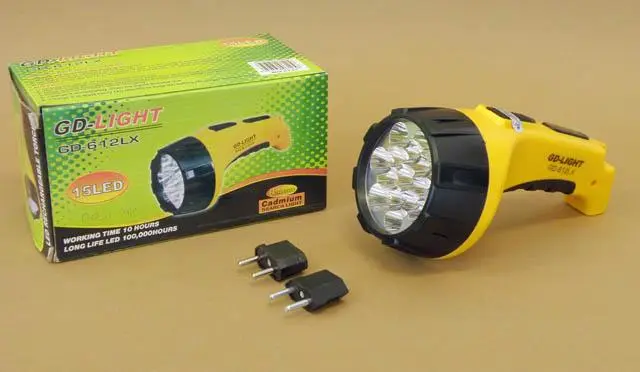 Photo de l’avis officiel: GD-LIGHT Torche rechargeable — risque: Choc électrique & Incendie
