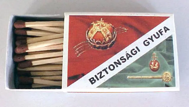 Photo de l’avis officiel: Biztonsági Gyufa (Safety matches) Matchs — risque: Brûlures & Incendie