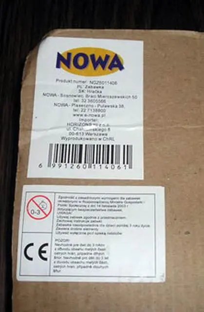 Foto uit de officiële melding: Nowa New Toys Super Combined Plastic pistool met accessoires — risico: Verstikking door inslikken