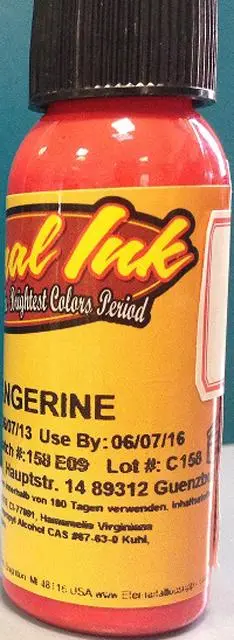 Photo de l’avis officiel: Eternal Ink Tangerine Encre de tatouage — risque: Risque chimique
