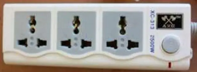 Photo from the official notice: Axe 3M Extension lead — electric shock & fire risk